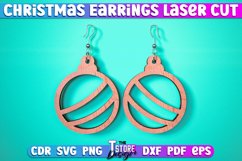 Christmas Earrings Laser Cut SVG | Accessories Laser Cut SVG Product Image 9