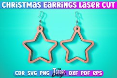 Christmas Earrings Laser Cut SVG | Accessories Laser Cut SVG Product Image 10
