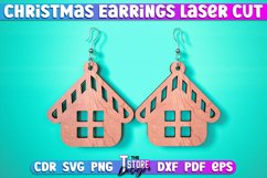 Christmas Earrings Laser Cut SVG | Accessories Laser Cut SVG Product Image 15