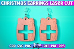 Christmas Earrings Laser Cut SVG | Accessories Laser Cut SVG Product Image 16