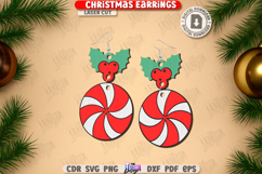 Christmas Drop Earrings Laser Cut Bundle | Pendant Earrings Product Image 3