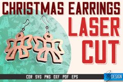 Christmas Earrings Laser Cut SVG | Accessories Laser Cut SVG Product Image 1
