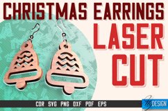 Christmas Earrings Laser Cut SVG | Accessories Laser Cut SVG Product Image 1