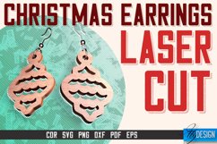 Christmas Earrings Laser Cut SVG | Accessories Laser Cut SVG Product Image 1