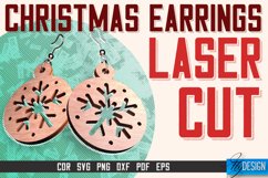 Christmas Earrings Laser Cut SVG | Accessories Laser Cut SVG Product Image 1