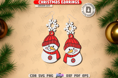 Christmas Drop Earrings Laser Cut Bundle | Pendant Earrings Product Image 9