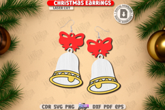 Christmas Drop Earrings Laser Cut Bundle | Pendant Earrings Product Image 12