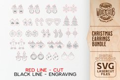 Christmas Earrings SVG, Christmas Earrings Bundle, Christmas Product Image 2