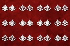 Laser Cutting Christmas Earrings. Christmas Snowflakes SVG. Product Image 1