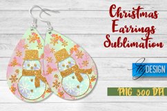 Christmas Earrings Sublimation | Accessories PNG Design Product Image 1