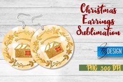 Christmas Earrings Sublimation | Accessories PNG Design Product Image 1