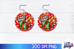 Christmas Earrings Sublimation Bundle| Christmas PNG Design Product Image 5