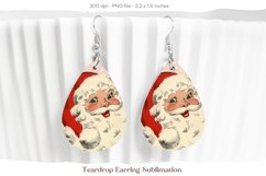 Christmas Earrings Sublimation Vintage Santa Earrings Png