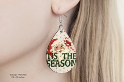 Christmas Earrings Sublimation Vintage Santa Earrings Png