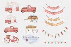 Big Set Christmas Watercolor Clipart,PNG Product Image 3