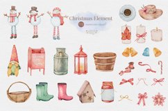 Big Set Christmas Watercolor Clipart,PNG Product Image 4