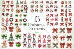 Christmas Elements Sublimation Clipart Product Image 1