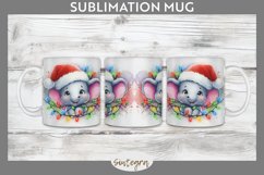 Christmas Elephant v1 Entangled in Lights Mug Wrap Sublimati Product Image 1