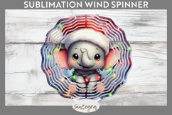 Christmas Elephant v2 Entangled in Lights Wind Spinner Subli Product Image 1
