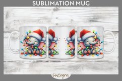 Christmas Elephant v4 Entangled in Lights Mug Wrap Sublimati Product Image 1
