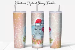 Christmas Elephant Skinny Tumbler Product Image 1