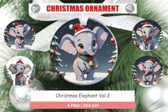 Christmas Ornaments Cartoon Christmas Elephant Product Image 1