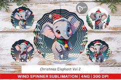 Wind Spinner Cartoon Christmas Elephant Product Image 1
