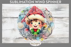 Christmas Elf v2 Entangled in Lights Wind Spinner Sublimatio Product Image 1