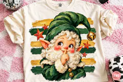 Christmas Elf Brushstroke Clipart PNG Product Image 1