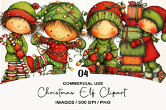 Christmas Elf Clipart Sublimation Product Image 1