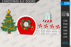 Elf Door Laser Cut |Miniature Christmas Door SVG| Elf House Product Image 1