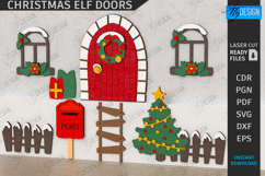 Elf Door Laser Cut |Miniature Christmas Door SVG| Elf House Product Image 1