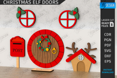Elf Door Laser Cut |Miniature Christmas Door SVG| Elf House Product Image 1