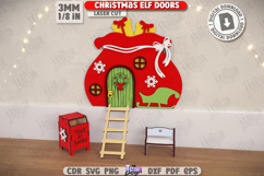 Christmas Elf Doors Laser Cut Bundle | Wall Christmas Decor Product Image 9