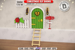 Christmas Elf Doors Laser Cut Bundle | Wall Christmas Decor Product Image 10