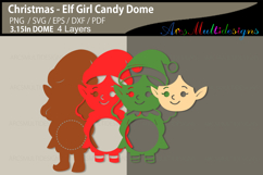 Christmas Elf Girl Candy Dome Product Image 3