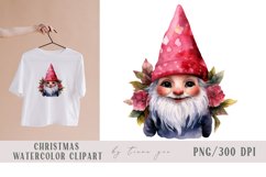 Cute watercolor Christmas gnome pillow sublimations- 3 png Product Image 3