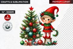 Christmas clipart, Elves clipart, winter clipart, elf PNG Product Image 1