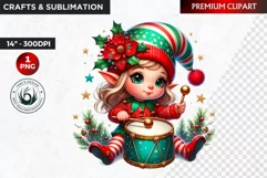 Christmas clipart, Elves clipart, winter clipart, elf PNG Product Image 1