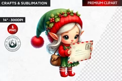 Christmas clipart, Elves clipart, winter clipart, elf PNG Product Image 1