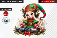 Watercolor Christmas Elves clipart, winter clipart, elf PNG Product Image 1