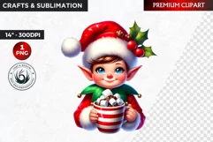 Christmas clipart, Elves clipart, winter clipart, elf PNG Product Image 1