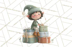 Christmas Elves Clipart PNG, Classic Santa’s Workshop Product Image 4