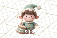 Christmas Elves Clipart PNG, Classic Santa’s Workshop Product Image 5