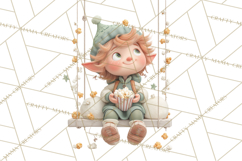 Christmas Elves Clipart PNG, Classic Santa’s Workshop Product Image 4