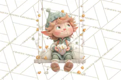 Christmas Elves Clipart PNG, Classic Santa’s Workshop Product Image 4
