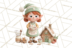 Christmas Elves Clipart PNG, Classic Santa’s Workshop Product Image 2