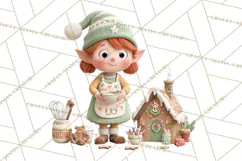 Christmas Elves Clipart PNG, Classic Santa’s Workshop Product Image 2