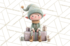 Christmas Elves Clipart PNG, Classic Santa’s Workshop Product Image 3