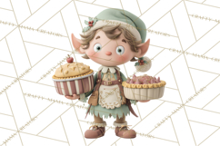 Christmas Elves Clipart PNG, Classic Santa’s Workshop Product Image 2